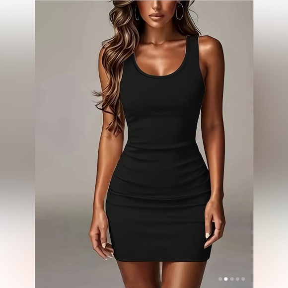 Dresses & Skirts - Black Sleeveless Halter Mini Dress